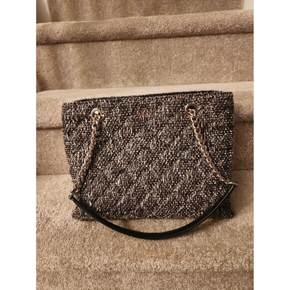 Kate Spade Black & Gold Tweed Quilted Tote Bag - Picture 1 of 11
